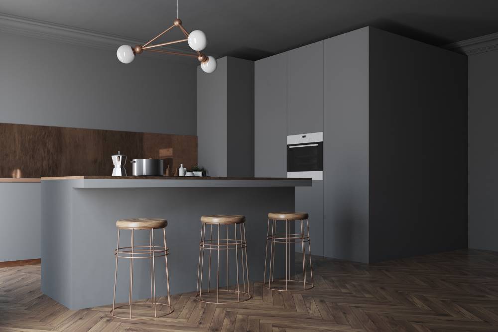 מטבח פורצלן אפור