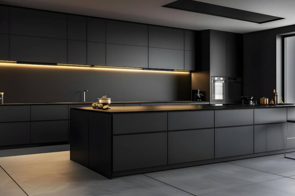 מטבח שחור מעוצב