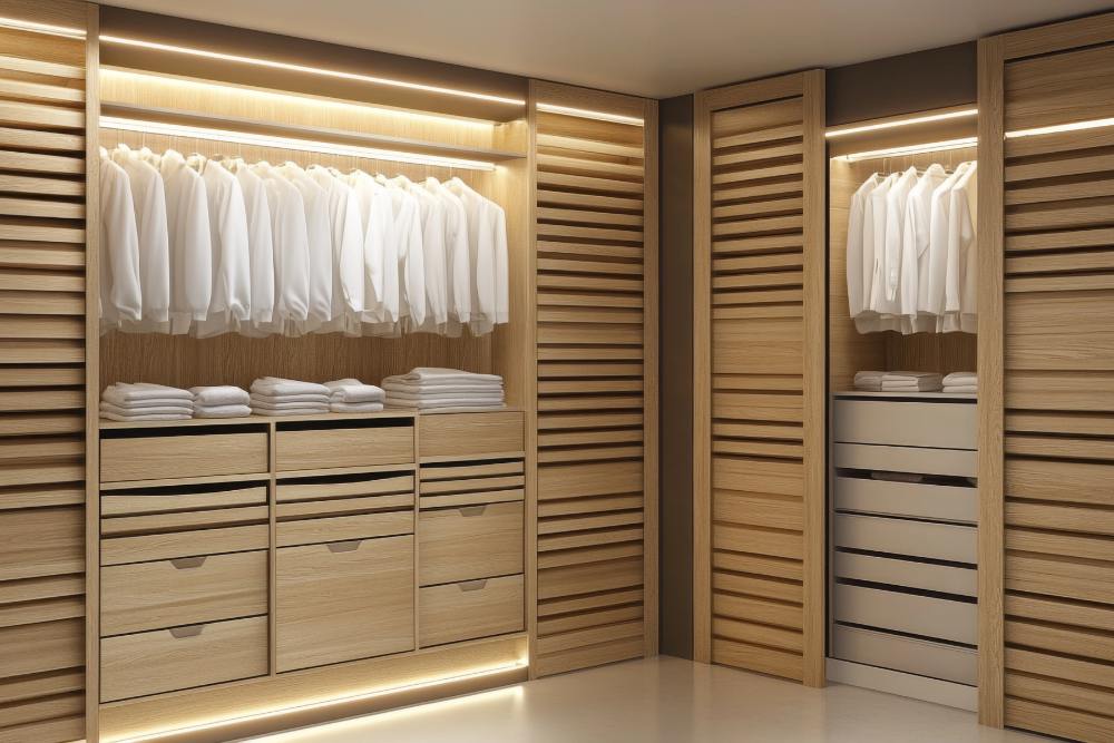 ארון הזזה דמוי עץ