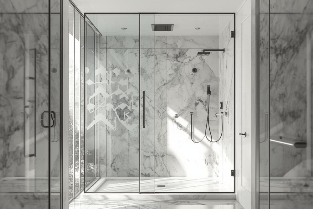 מקלחון שקוף 2 דלתות זכטכית