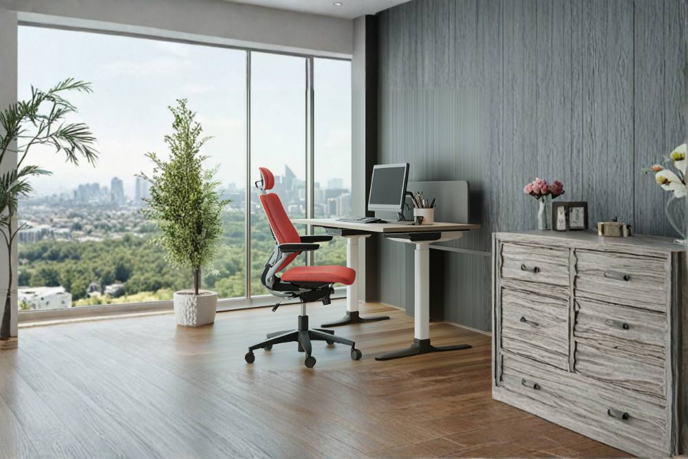 כסא משרדי בתוך משרד