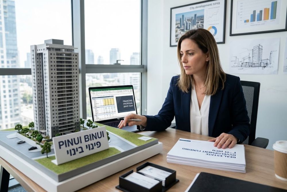יזמית נדל״ן בוחן מימון לפרויקט פינוי בינוי